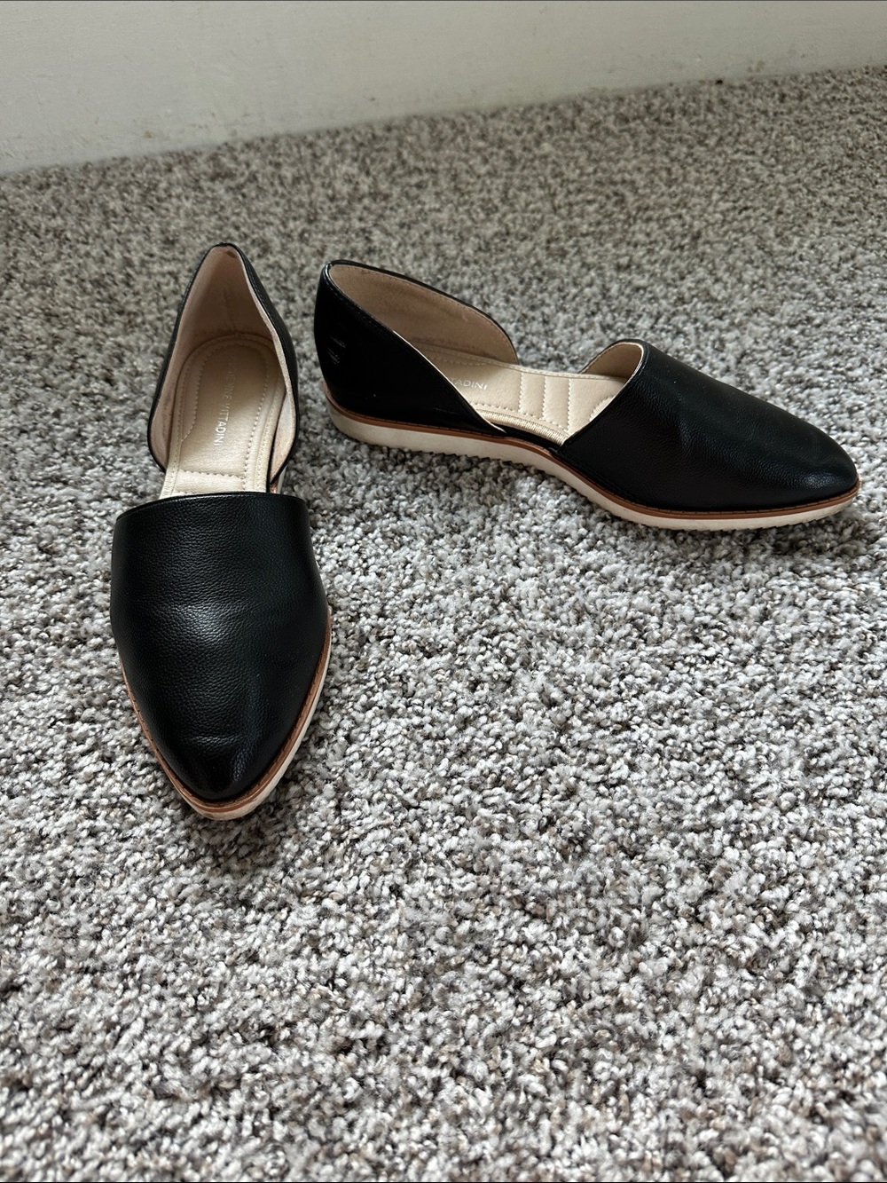 Classic Black D'Orsay Flats - Women's Comfortable Slip-On Shoes